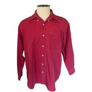 Great Northwest Red Long Sleeve Cotton Shirt Size Large